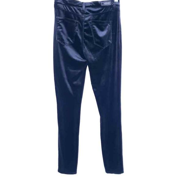 BlankNYC Black Velour Velvet Skinnies Pants Women Size 28 10" Rise - Picture 3 of 8